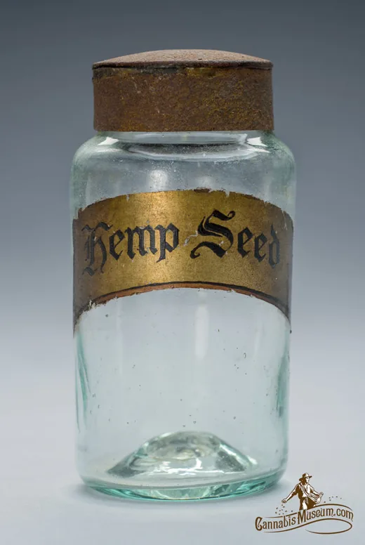 Antique cannabis tincture bottle