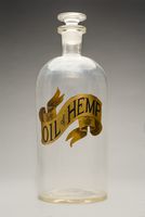 Oil Hemp of carboy vintage bottle